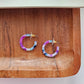 Cam Mini Hoops - Purple Party // Earrings, Jewelry, Gifts