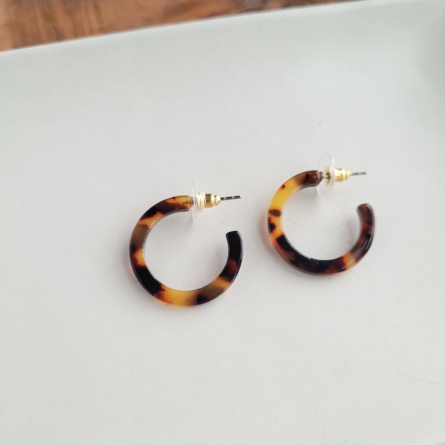 Cam Mini Hoops - Tortoise //  Earrings, Jewelry, Fall