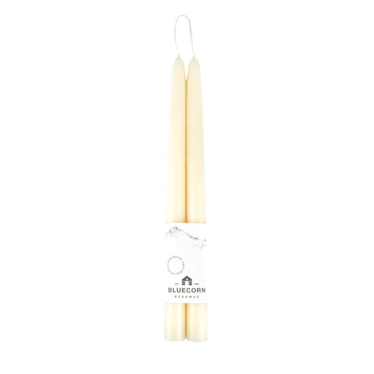 Pair of Hand-Dipped Beeswax Taper Candles