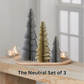 Honeycomb trees, vintage folding paper, Christmas, Winter