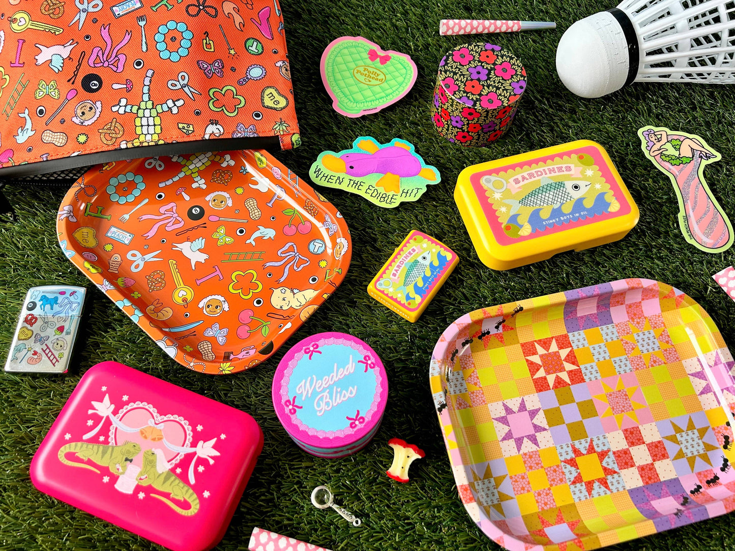 Large Patchwork Quilt Tray