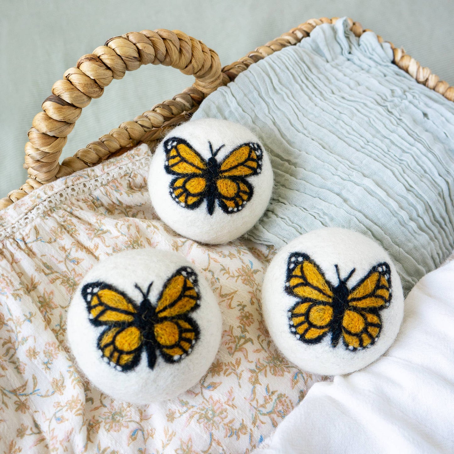 Monarch Butterfly Eco Wool Dryer Balls