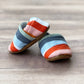 Rainbow Striped Angled Moccasins