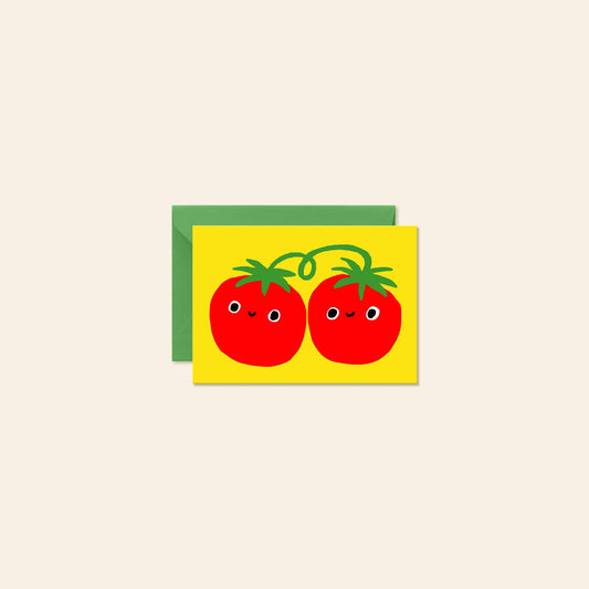 Tomato Friends – Cute Food Love Mini Note Card