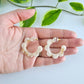 Flora Hoops - Cream // Flower Earrings, Gift, Jewelry