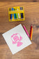 Neon Cake Mini Card