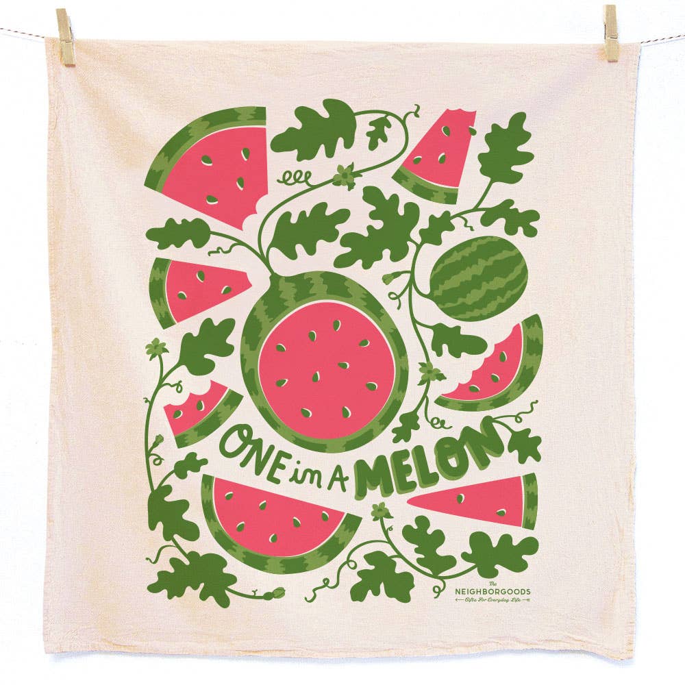 MINT & MELON (Mint, Watermelon) - Tea Towel Set of 2