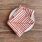 Warm Painterly Stripes Hand Printed Cotton Napkins, Set of 4