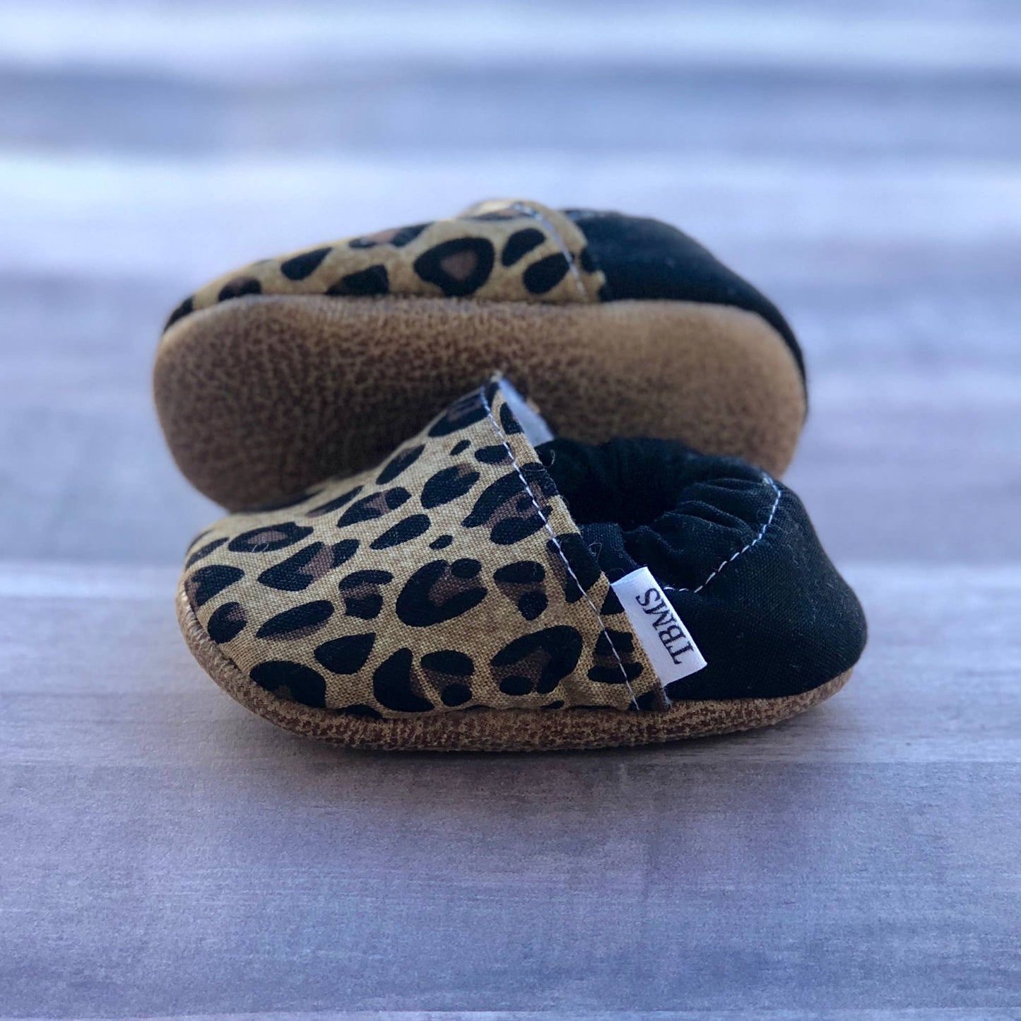 Tan Leopard Moccasins