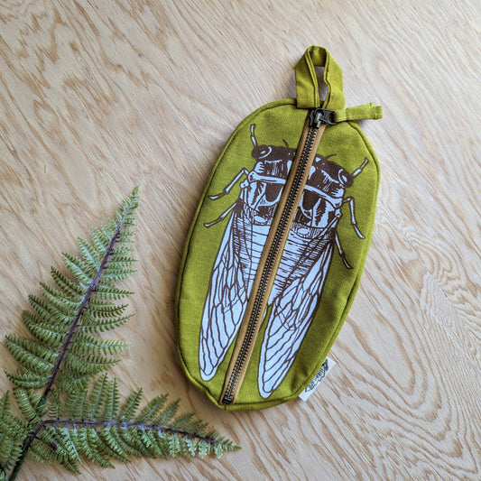 Zippered pouch | cicada