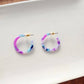 Cam Mini Hoops - Purple Party // Earrings, Jewelry, Gifts