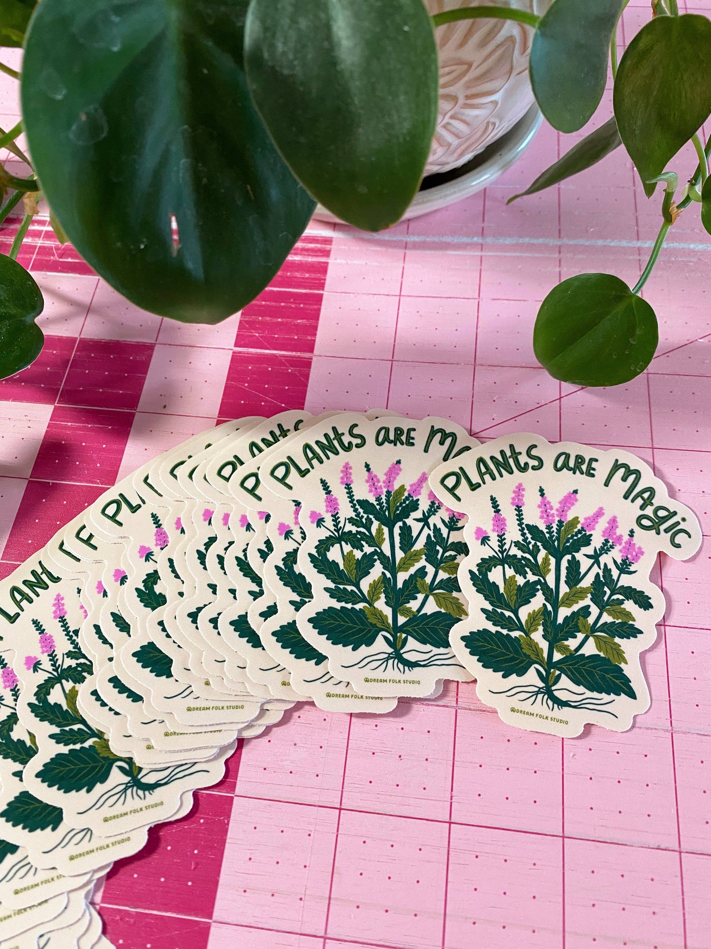 Plants are Magic Sticker - Vervain - Verbena Flower Decal