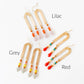 Brass Arch Earrings with Glass Beads • 3 Colors