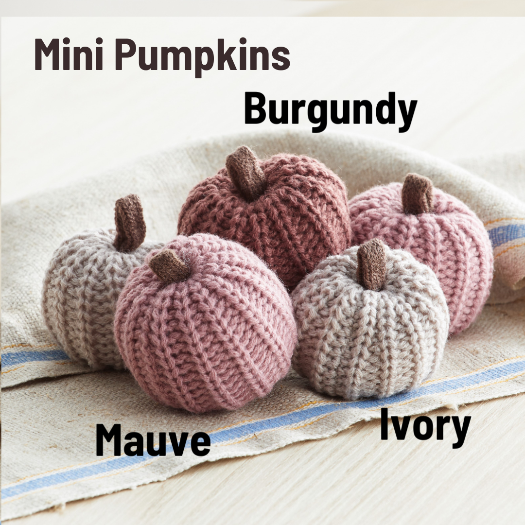 Colorful Knit Pumpkin Giftables Bowl Filler Tabletop