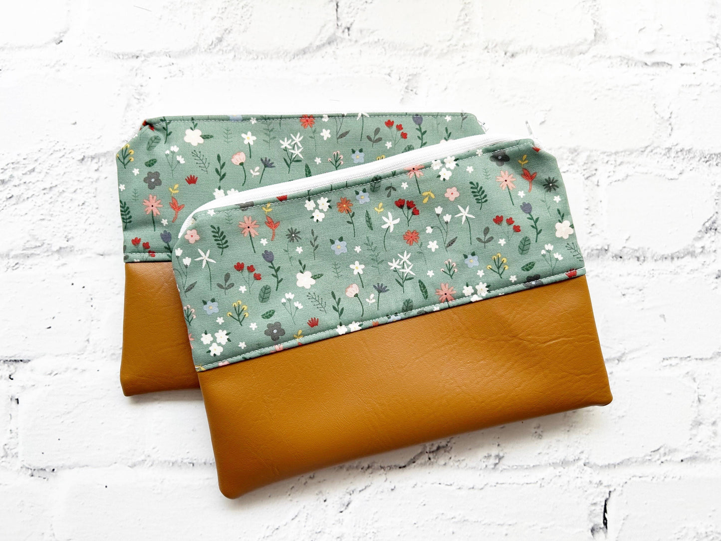 Cosmetic bag, Flat Make up bag, Zipper Pouch