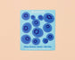 Bitty Vinyl Sticker Sheet—Blueberries (9 berry stickers)
