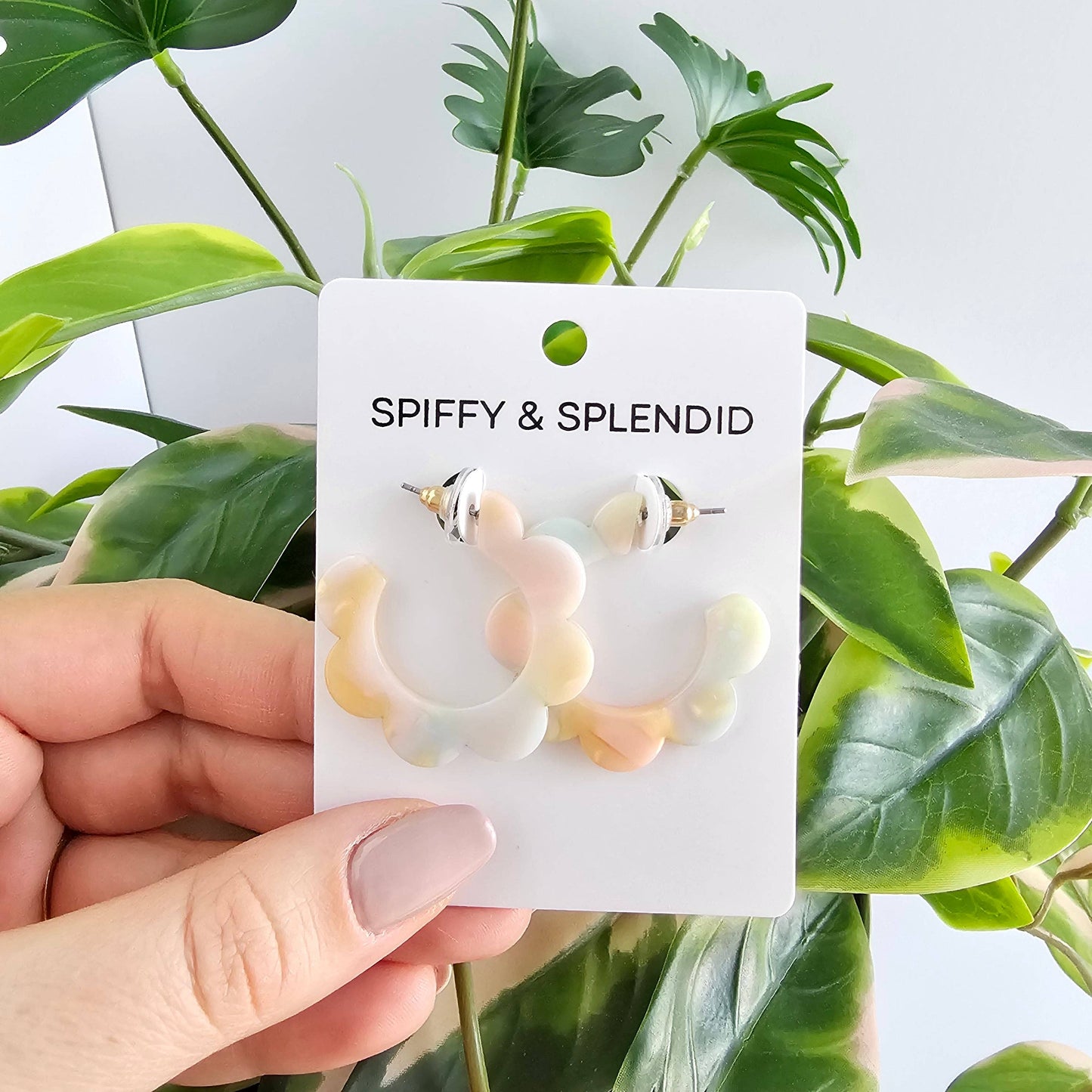 Flora Hoops - Pastel Rainbow // Flower, Earrings, Gift, Jewelry