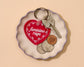 PVC Keychain by Your Gal Kiwi—Feminine Rage (Doily Heart)