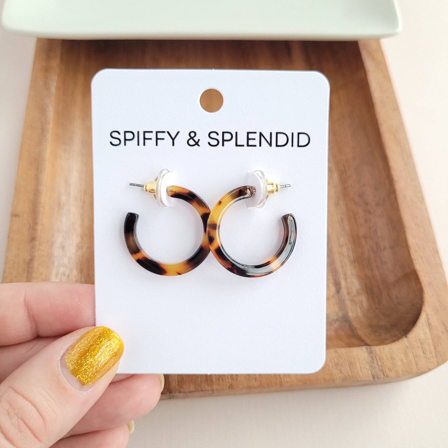 Cam Mini Hoops - Tortoise //  Earrings, Jewelry, Fall