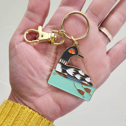Loon Enamel Keychain - Wholesale