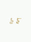 Pave Stud - Snake - Gold Earrings