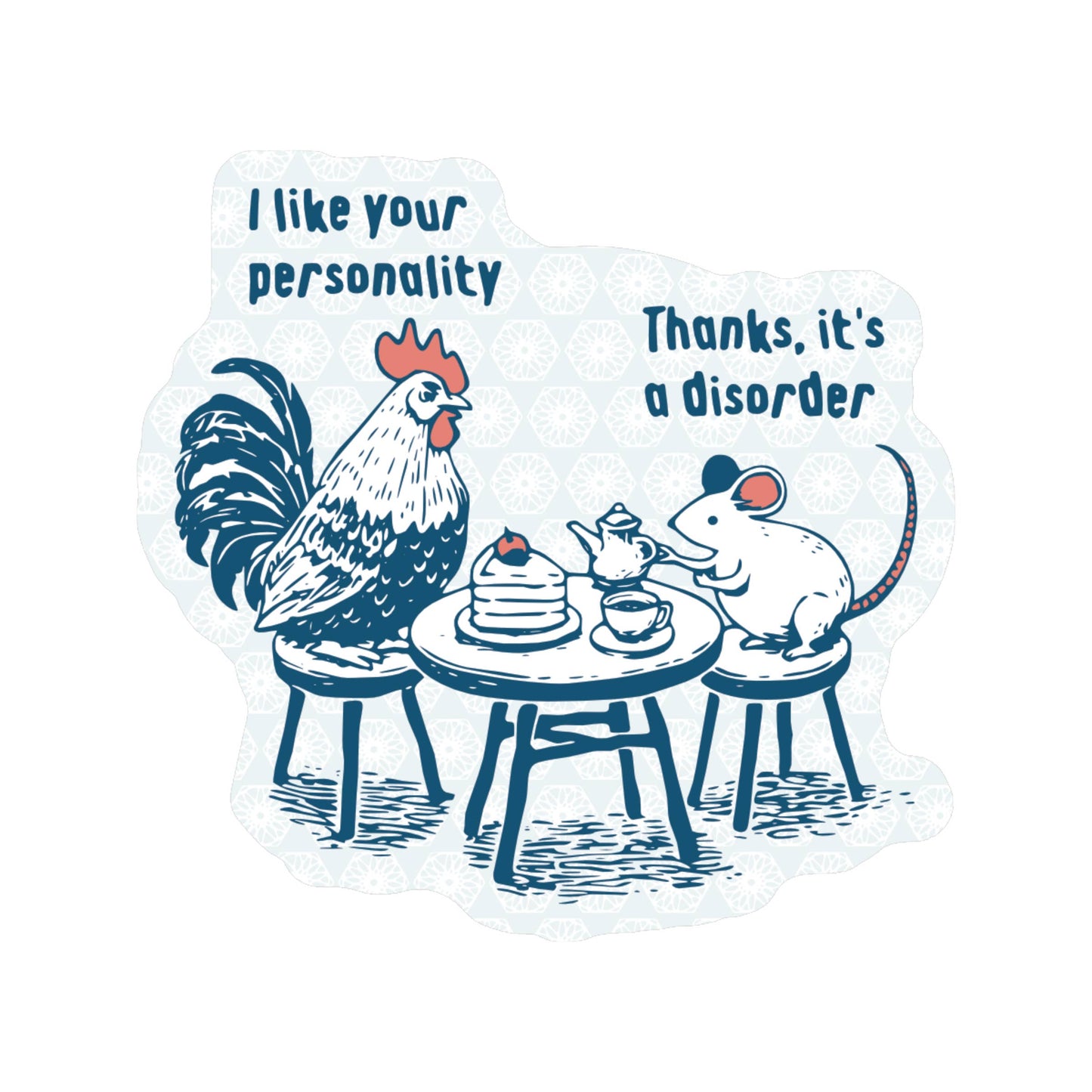 Cute Personality Disorder Animal High Quality Vinyl Sticker