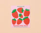 Bitty Vinyl Sticker Sheet—Strawberries (7 little stickers)