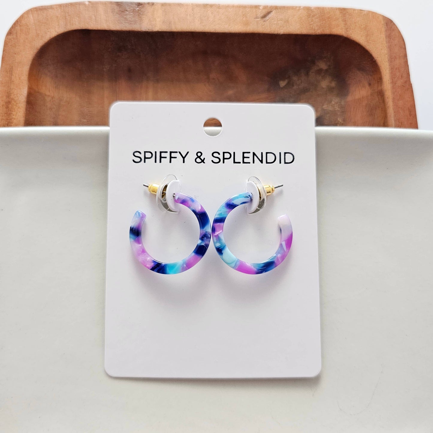 Cam Mini Hoops - Purple Party // Earrings, Jewelry, Gifts
