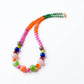 Colorful Beaded Necklace Mixed Glass Bright Statement