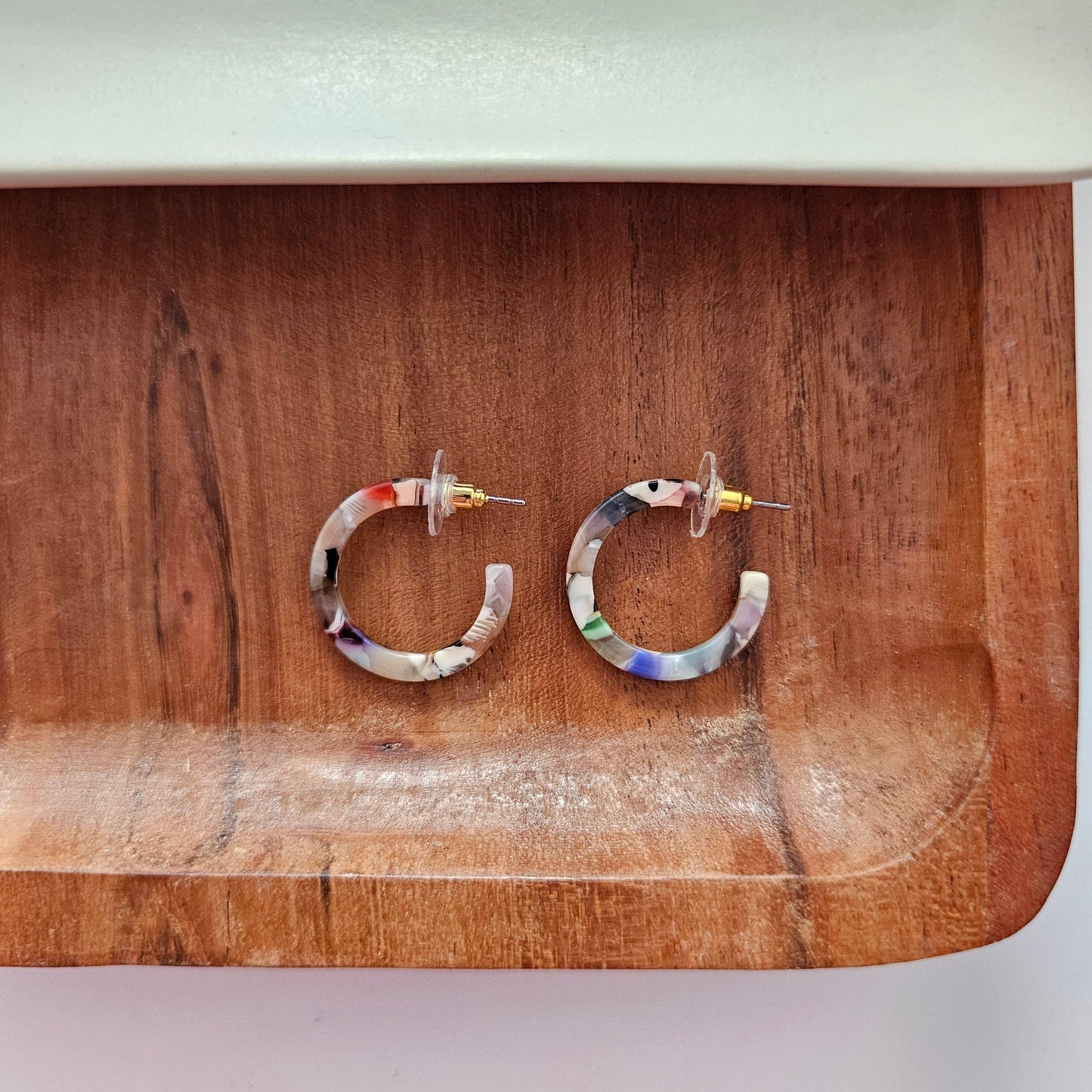Cam Mini Hoops - Multicolor // Earrings, Gifts, Jewelry, Fall