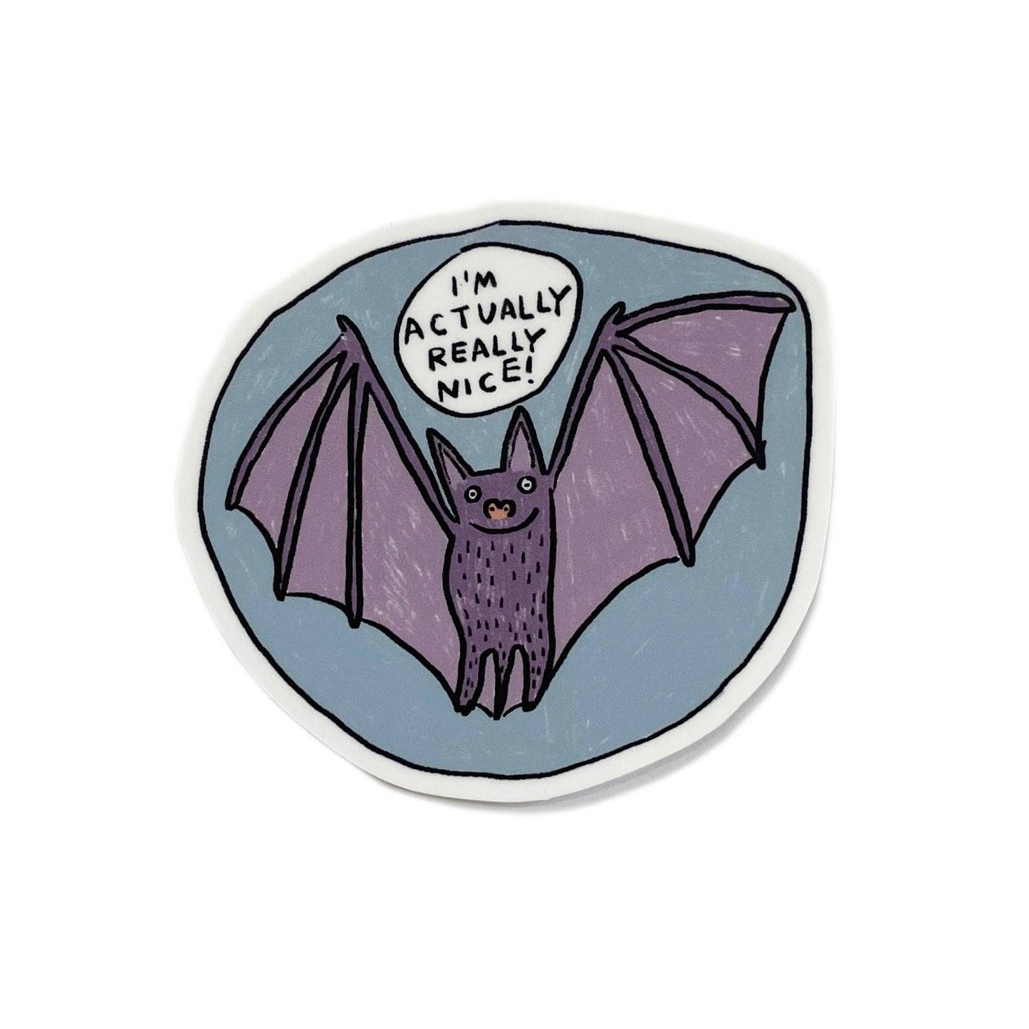 I'm Actually Really Nice Bat Sticker