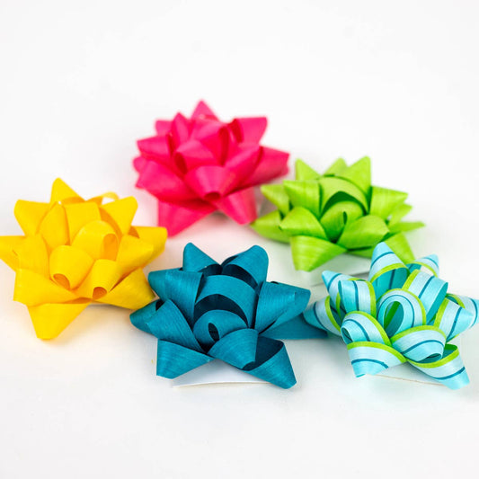 Eco Gift Bows • Artisanal Natural Cotton • Brights Mix