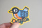 American Robin with Tulip - 3" Vinyl Sticker