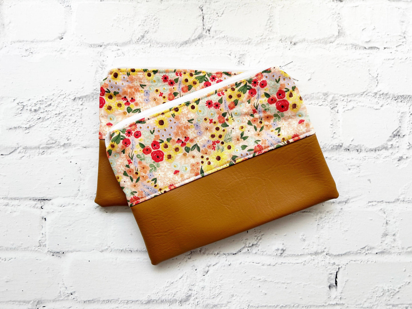 Cosmetic bag, Flat Make up bag, Zipper Pouch