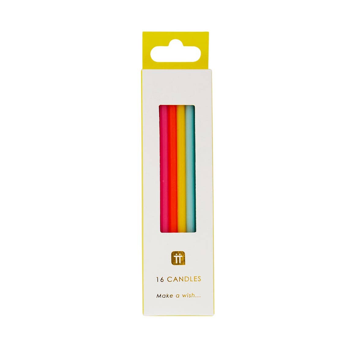 Rainbow Birthday Candles - 16 Pack | Cake Candle |