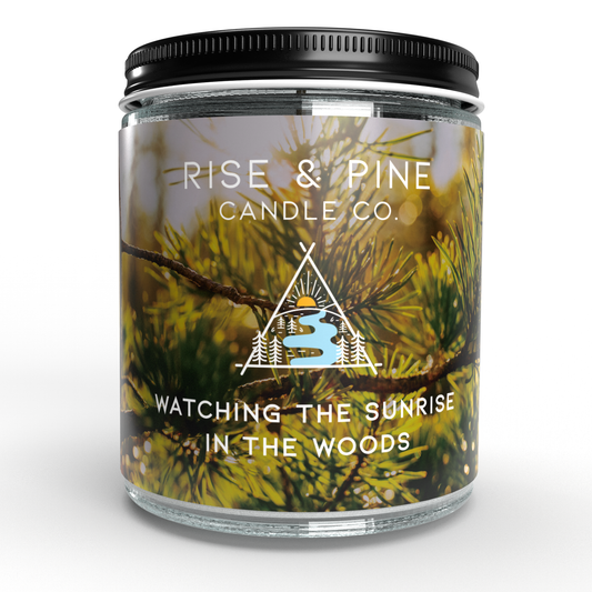 Watching the Sunrise in the Woods: Pine, Rosemary & Sage Soy Wax Candle