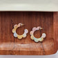Flora Hoops - Pastel Rainbow // Flower, Earrings, Gift, Jewelry