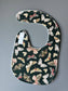 Moths and More on Dark Green bib