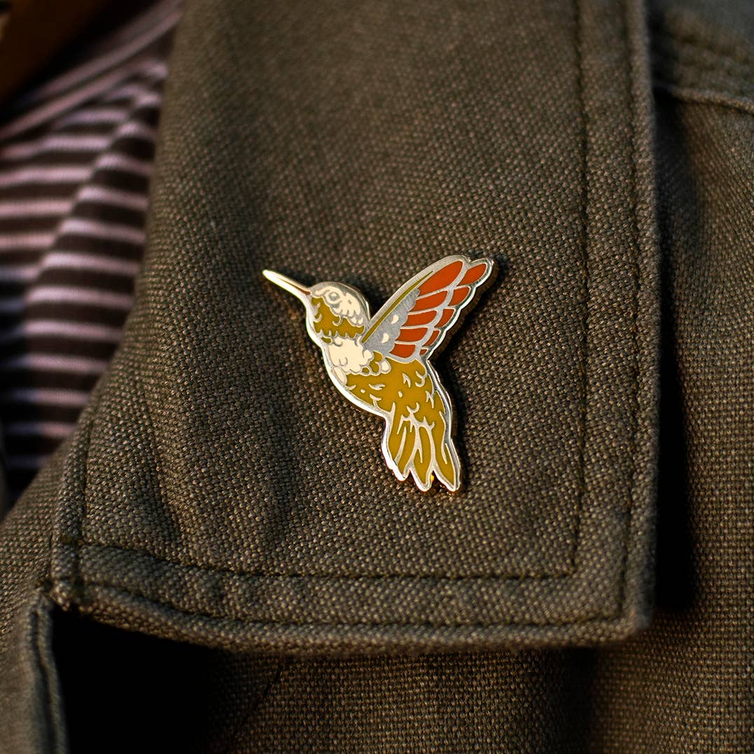 Hummingbird Enamel Pin 1.25”