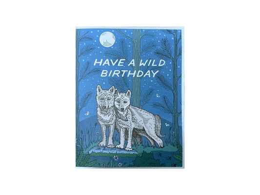 Wild Wolves Birthday Card