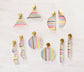 Clear Acrylic Stripe Earrings