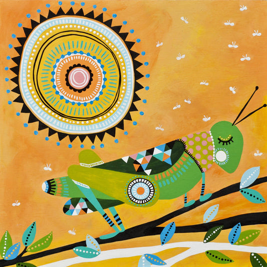 Print - Grasshopper kid art
