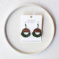 Macrame Knotted Semi-Circle Earrings - Pick Your Own: Sage