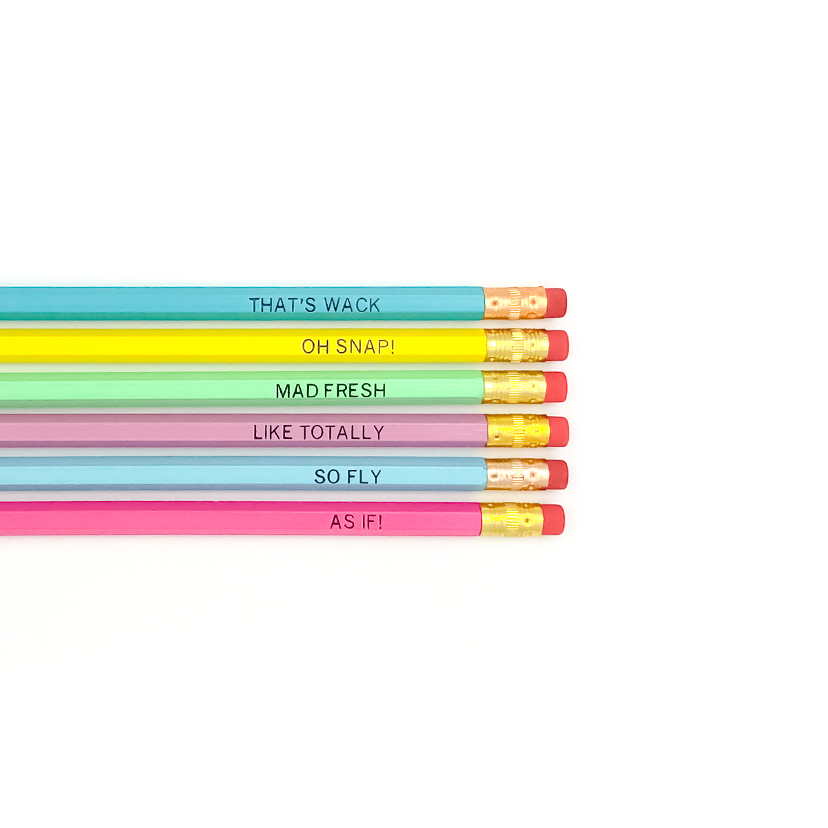 So 90's Set Of 6 Pencils