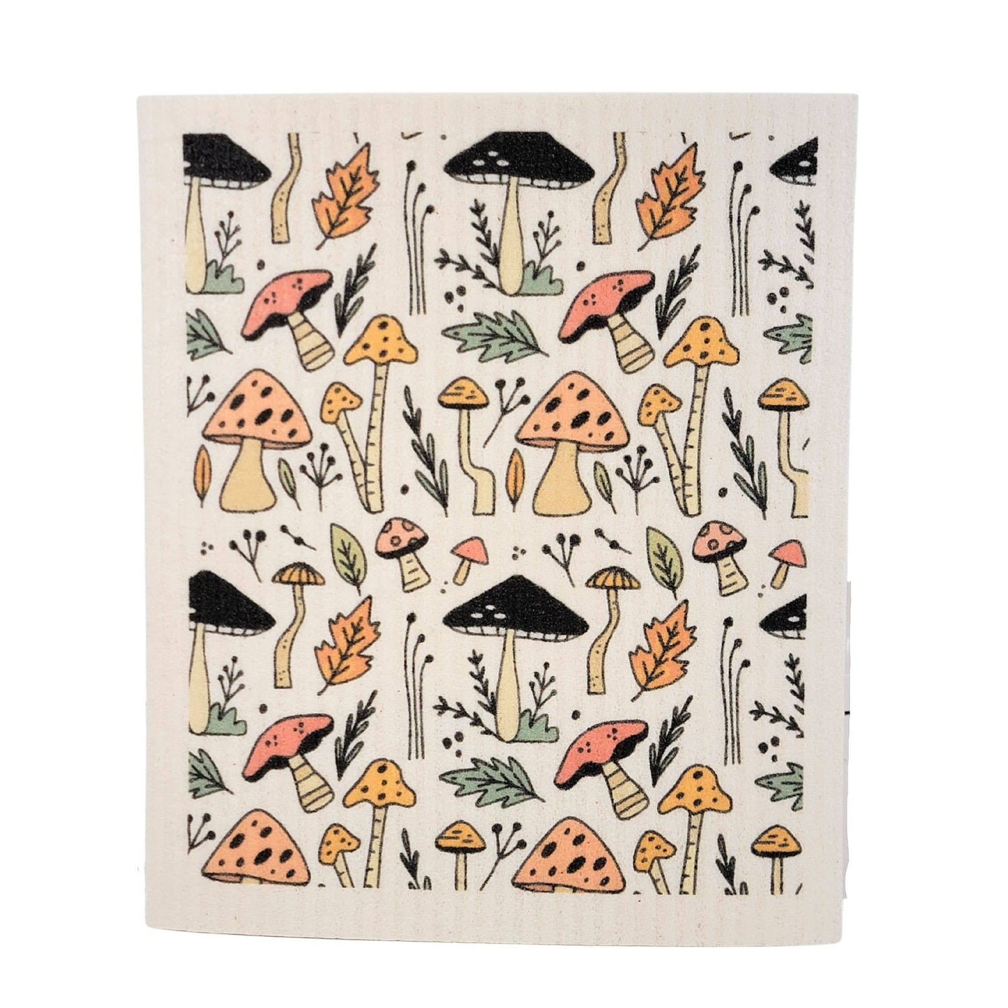 Summer Mushroom Pattern Swedish Dishcloths - Sponge cloth