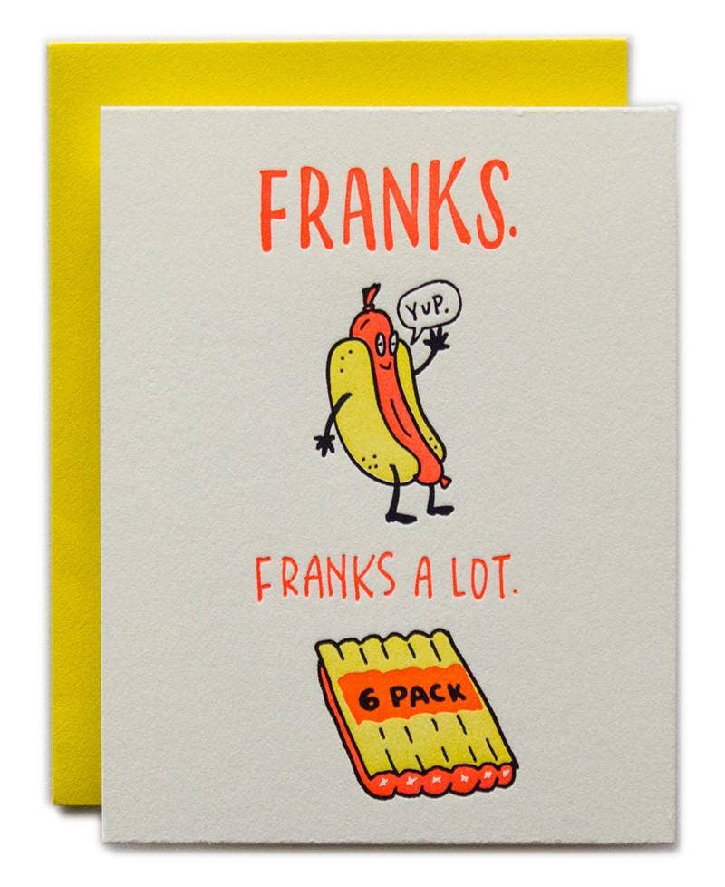 Franks A Lot Thank You Card