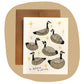6 GEESE A - LAYING Holiday Greeting Card