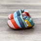 Rainbow Striped Angled Moccasins