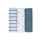 3pk Muslin Receiving Blankets - Blueberries