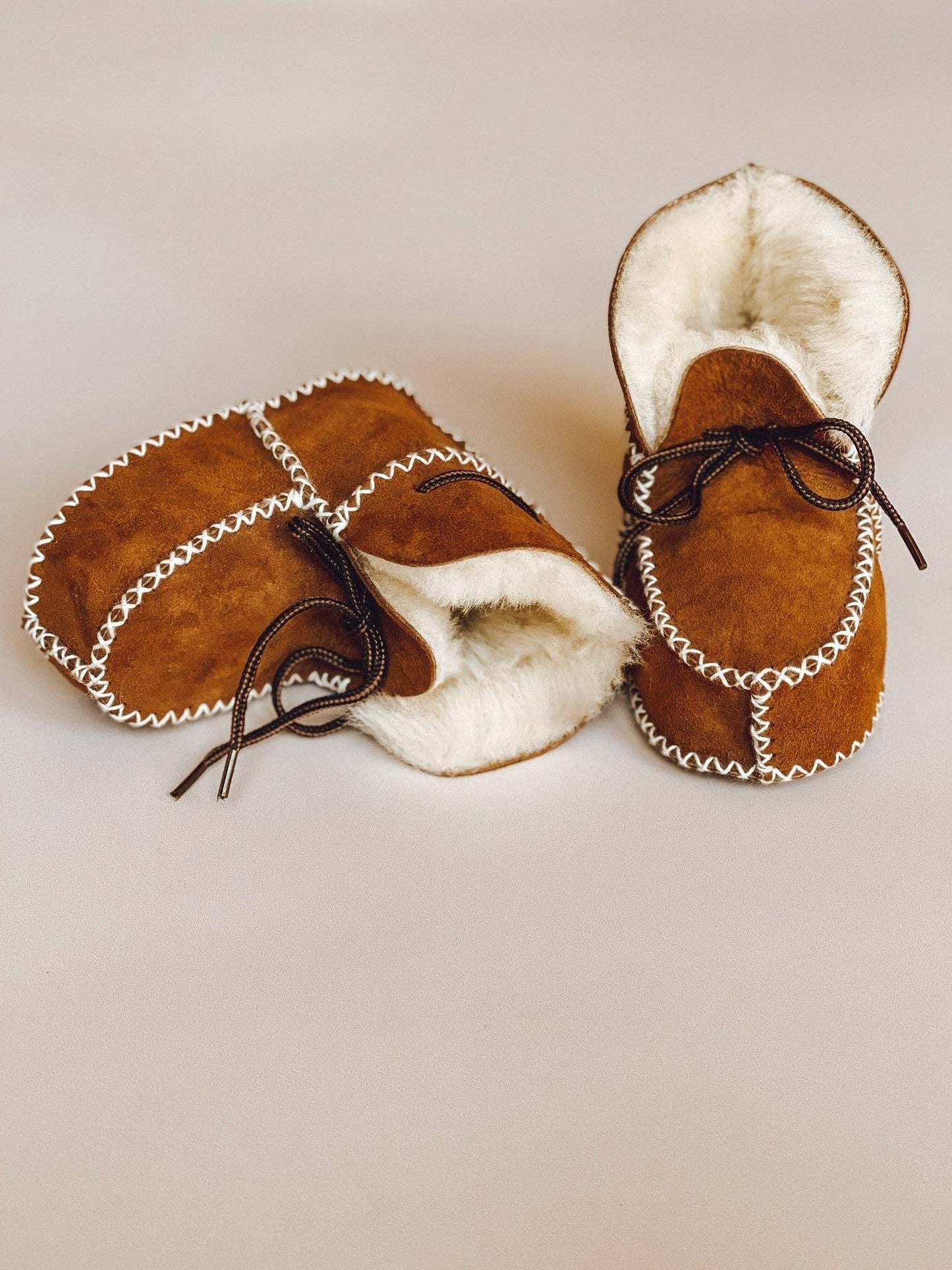 Sheepskin Baby Bootie | Camel: Small